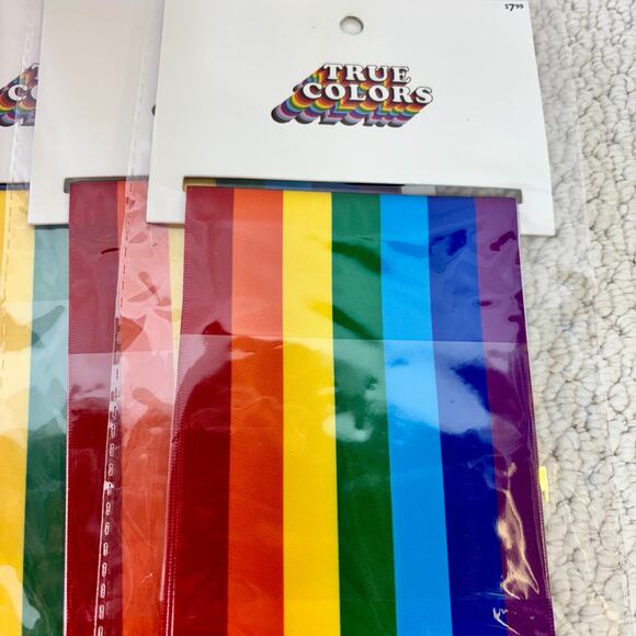 Rainbow Ribbon Satin Sash 4" x 66" 5.5 Ft. New Joann Lot of 7 NIP Gay Pride Flag - Picture 2 of 3